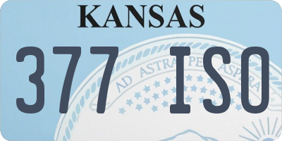 KS license plate 377ISO