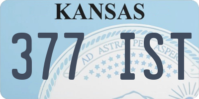 KS license plate 377IST