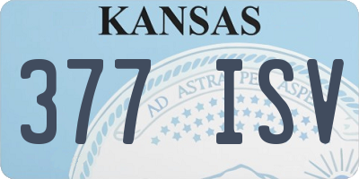 KS license plate 377ISV