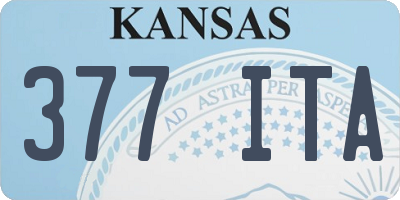 KS license plate 377ITA