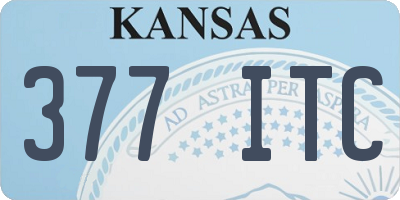 KS license plate 377ITC