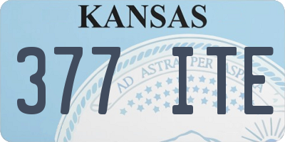 KS license plate 377ITE