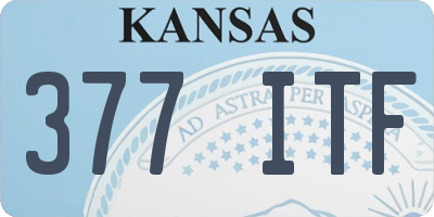 KS license plate 377ITF