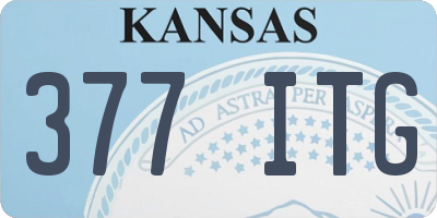 KS license plate 377ITG