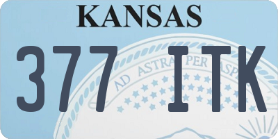 KS license plate 377ITK