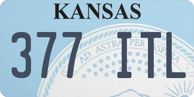 KS license plate 377ITL