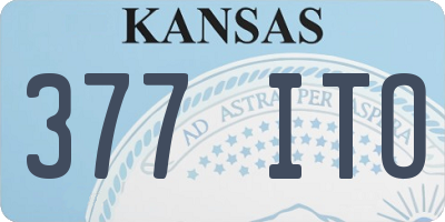 KS license plate 377ITO