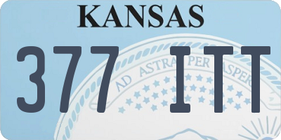 KS license plate 377ITT