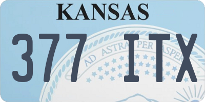 KS license plate 377ITX