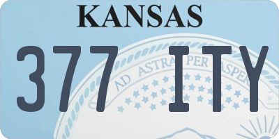 KS license plate 377ITY