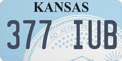 KS license plate 377IUB