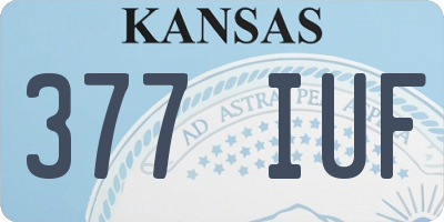 KS license plate 377IUF