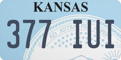 KS license plate 377IUI