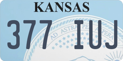KS license plate 377IUJ