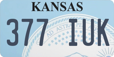 KS license plate 377IUK