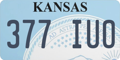KS license plate 377IUO