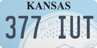 KS license plate 377IUT