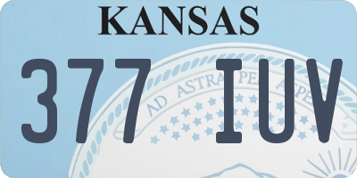 KS license plate 377IUV