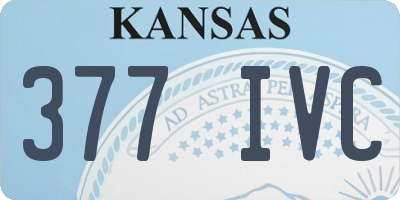 KS license plate 377IVC