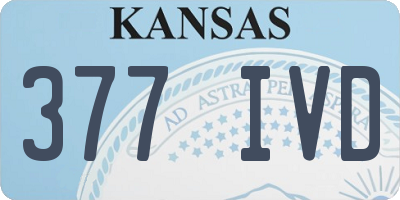 KS license plate 377IVD
