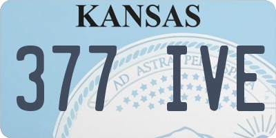 KS license plate 377IVE