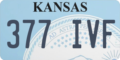 KS license plate 377IVF