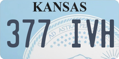 KS license plate 377IVH