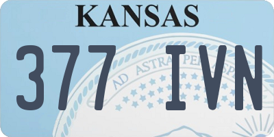 KS license plate 377IVN