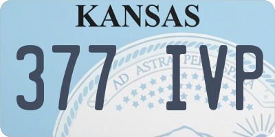 KS license plate 377IVP