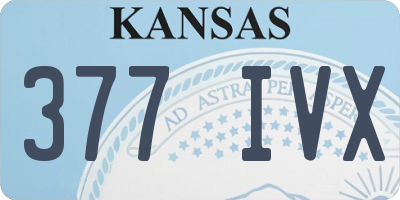 KS license plate 377IVX