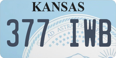 KS license plate 377IWB