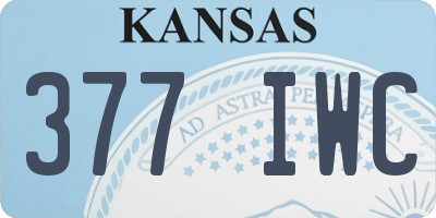 KS license plate 377IWC