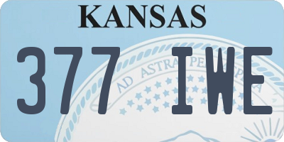 KS license plate 377IWE
