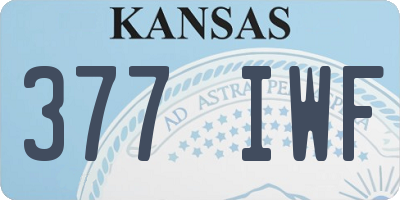 KS license plate 377IWF