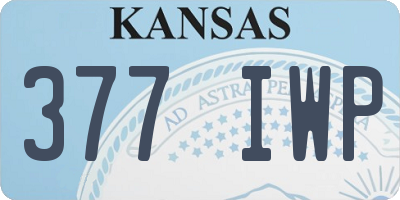 KS license plate 377IWP