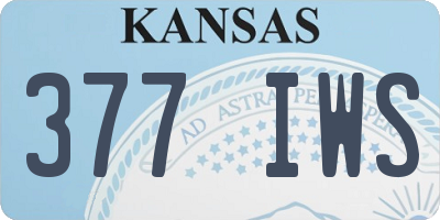 KS license plate 377IWS
