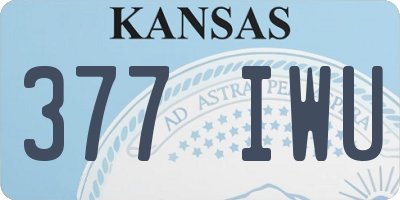KS license plate 377IWU