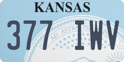 KS license plate 377IWV