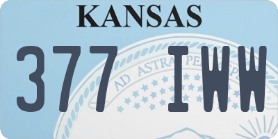 KS license plate 377IWW