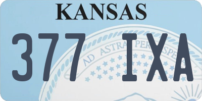 KS license plate 377IXA