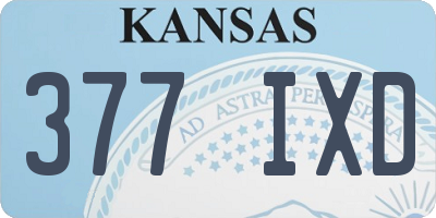 KS license plate 377IXD