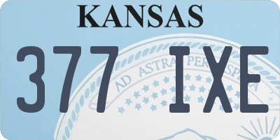 KS license plate 377IXE