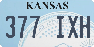 KS license plate 377IXH