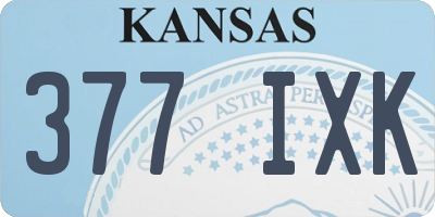 KS license plate 377IXK