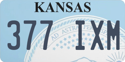 KS license plate 377IXM