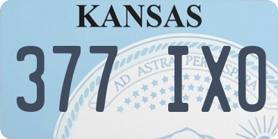 KS license plate 377IXO