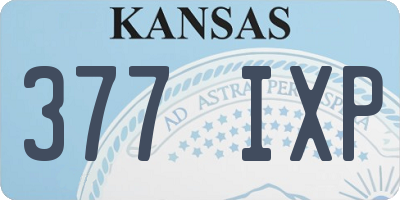 KS license plate 377IXP