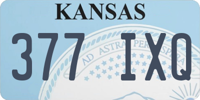KS license plate 377IXQ