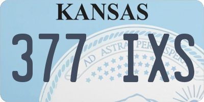 KS license plate 377IXS
