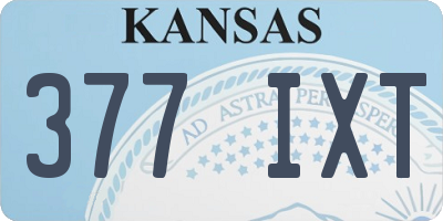 KS license plate 377IXT